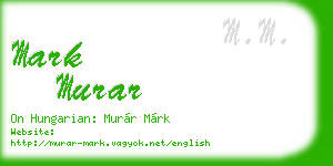 mark murar business card